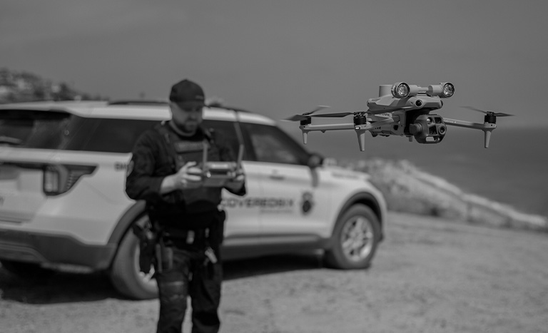 Covered 6 Part 107 Pilot flying a thermal drone in the city of Malibu