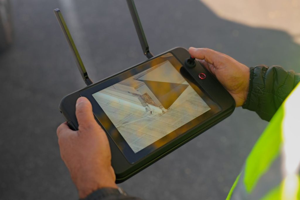 Safely and efficiently inspect roofing using a high resolution drone with a visual sensor
